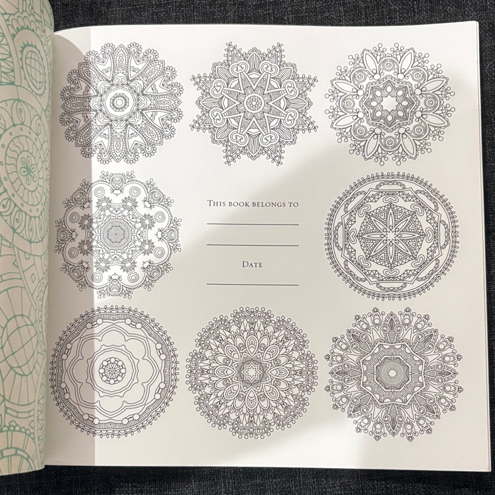 Mandala Meditation Coloring Book - Gold and White - Picture 4 of 5